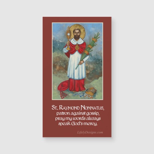 St. Raymond Nonnatus Prayer Zazzle.co.uk