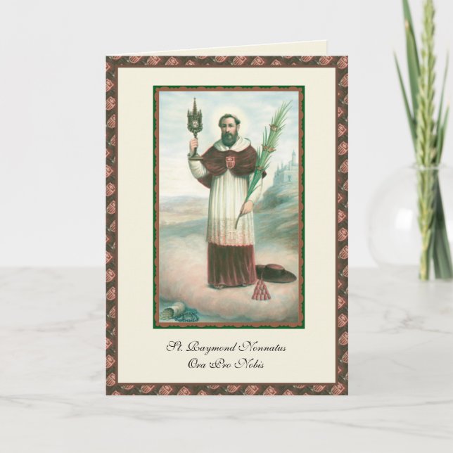St. Raymond Nonnatus Religious Catholic Prayer Card (Front)