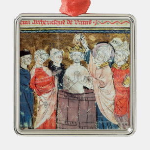 St. Remigius, Bishop of Rheims  baptising Metal Tree Decoration
