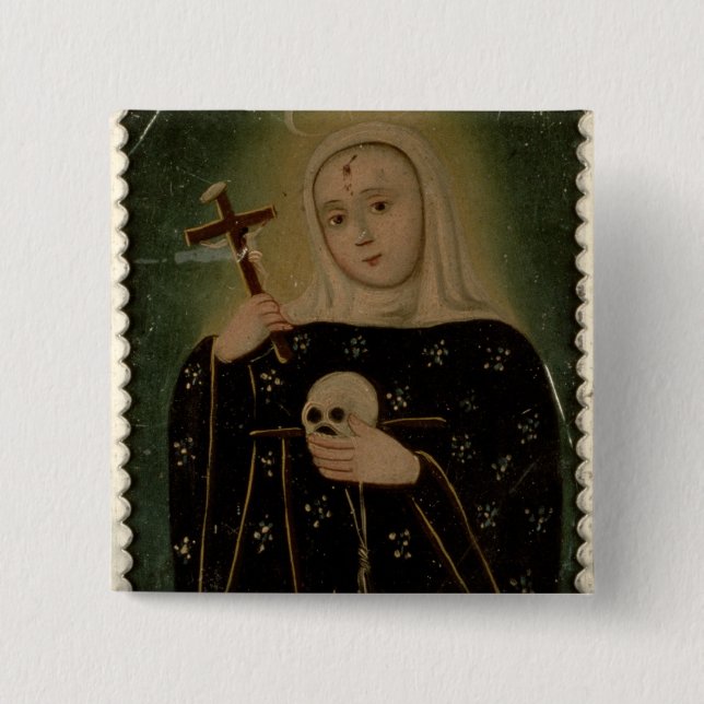 St. Rita de Casia 15 Cm Square Badge (Front)