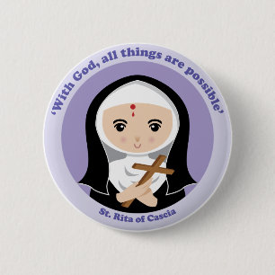 St. Rita of Cascia 6 Cm Round Badge