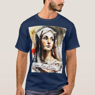 St Rita of Cascia Catholic Church Saints Religious T-Shirt