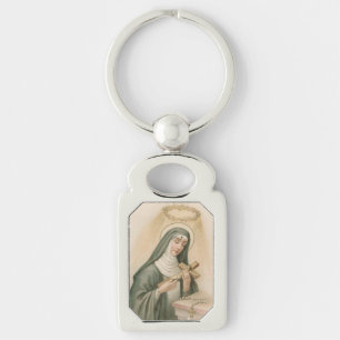 St. Rita of Cascia (M 015) Rectangular Metal Key Ring