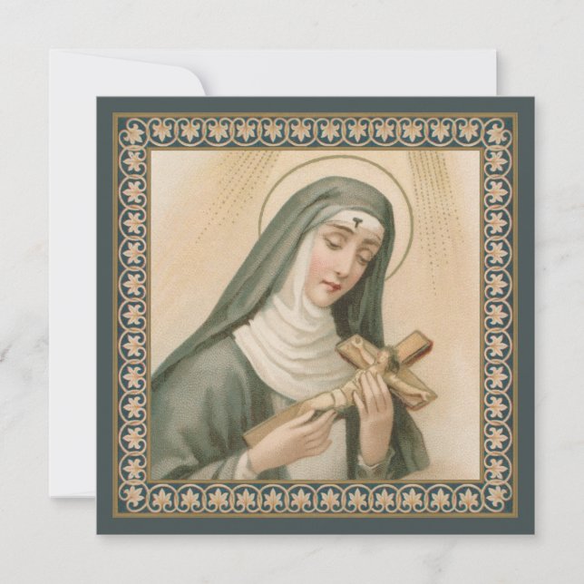 St. Rita of Cascia (M 015) Square Greeting (Front)