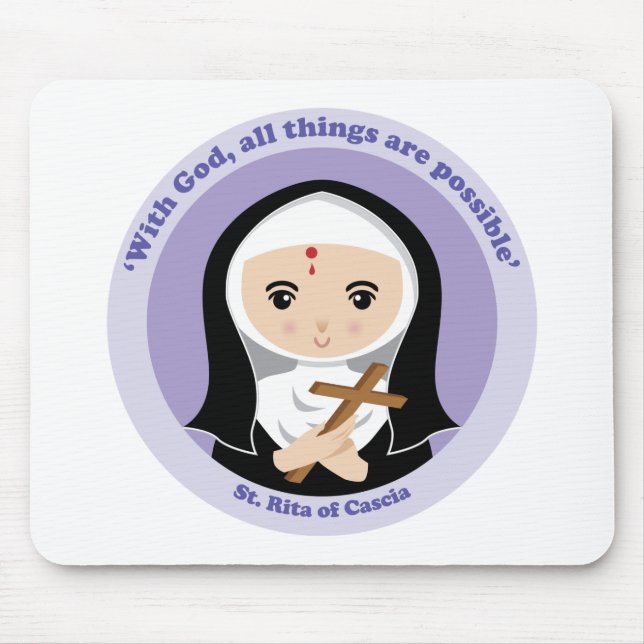 St. Rita of Cascia Mouse Mat (Front)