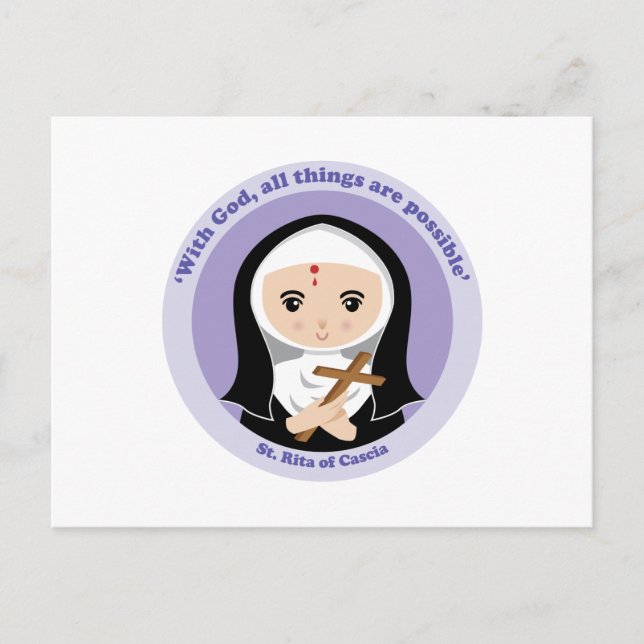 St. Rita of Cascia Postcard (Front)