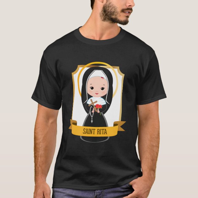 St Rita Of Cascia Prayer Catholic Patron Saint Los T-Shirt (Front)