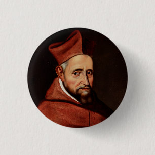 St. Robert Bellarmine Roman Library Art 3 Cm Round Badge