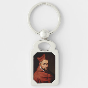St. Robert Bellarmine Roman Library Art Key Ring