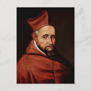 St. Robert Bellarmine Roman Library Art Postcard