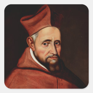 St. Robert Bellarmine Roman Library Art Square Sticker