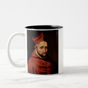 St. Robert Bellarmine Roman Library Art Two-Tone Coffee Mug