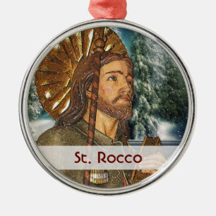 St. Rocco - San Rocco - St. Roch Silver Ornament