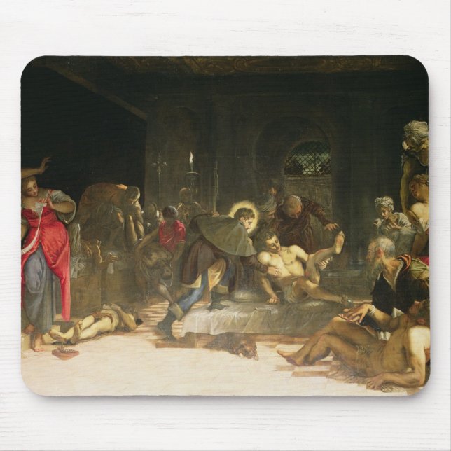 St. Roch Curing the Plague Mouse Mat (Front)