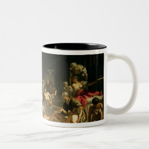 St. Roch Curing the Plague Two-Tone Coffee Mug