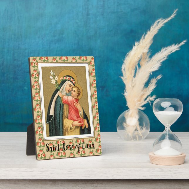 St. Rose of Lima and the Christ Child (M 023) Plaque (Side)