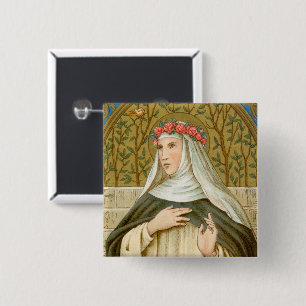 St. Rose of Lima (BK 020) 15 Cm Square Badge