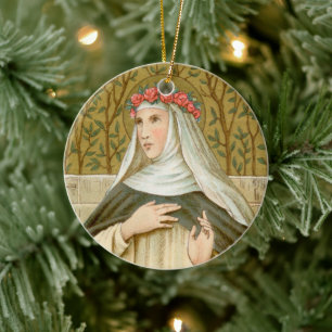 St. Rose of Lima (BK 020) Ceramic Tree Decoration