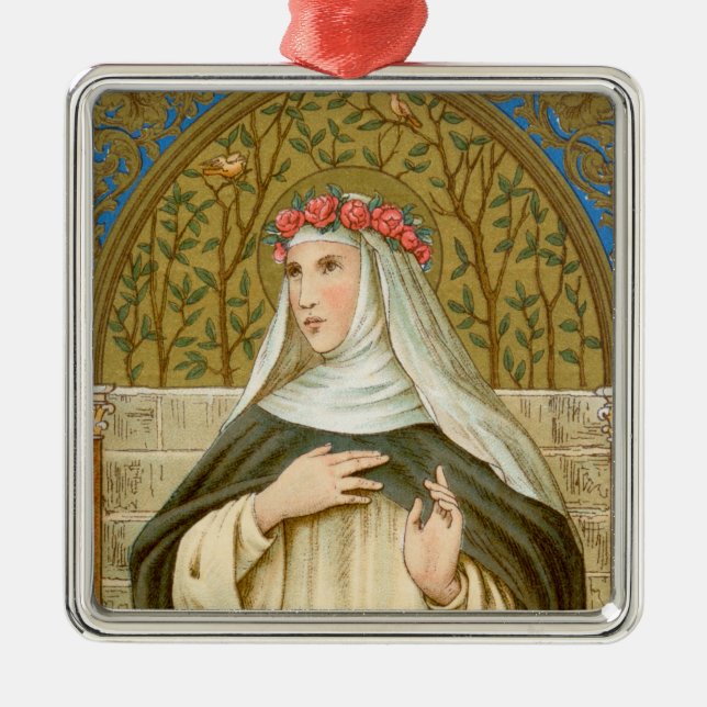 St. Rose of Lima (BK 020) Metal Tree Decoration (Front)