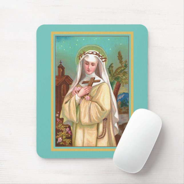 St. Rose of Lima by Night (M 024) Mouse Mat (With Mouse)