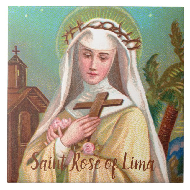 St. Rose of Lima by Night (M 024) Tile (Front)