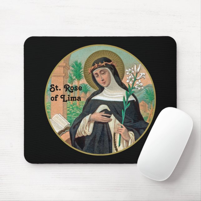 St. Rose of Lima (Detail; K 48) Mouse Mat (With Mouse)