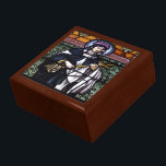 St. Rose of Lima -pray for us-stained glass window Gift Box<br><div class="desc">Photograph of a beautiful stained glass window of St. Rose of Lima, which is now in the "public domain". Some of the products with this picture also say "St. Rose of Lima, pray for us". Feel free to change the background colours and/or add your own words via the customisation tools....</div>