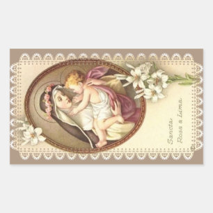 St. Rose of Lima Rectangular Sticker