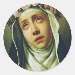 St. Rose of Lima The Angel of Peru Fine Art  Classic Round Sticker