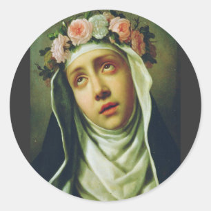 St. Rose of Lima The Angel of Peru Fine Art Classic Round Sticker
