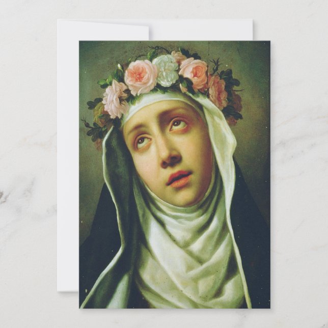 St. Rose of Lima The Angel of Peru Fine Art  Holiday Card (Front)
