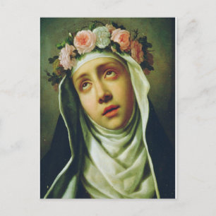 St. Rose of Lima The Angel of Peru Fine Art  Holiday Postcard