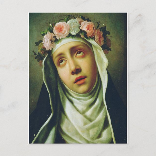 St. Rose of Lima The Angel of Peru Fine Art  Holiday Postcard (Front)