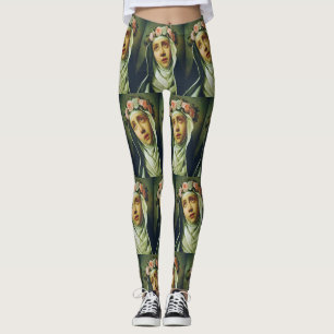 St. Rose of Lima The Angel of Peru Fine Art Leggings