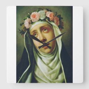 St. Rose of Lima The Angel of Peru Fine Art Square Wall Clock