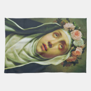 St. Rose of Lima The Angel of Peru Fine Art Tea Towel