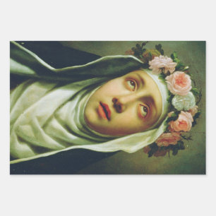 St. Rose of Lima The Angel of Peru Fine Art Wrapping Paper Sheet