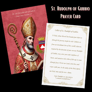 St. Rudolph of Gubbio Italian Saint Prayer Card