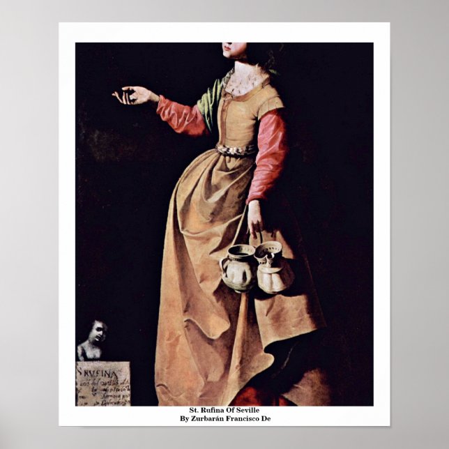 St. Rufina Of Seville By Zurbarán Francisco De Poster (Front)