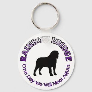 ST. SAINT BERNARD RAINBOW BRIDGE SYMPATHY KEYCHAIN