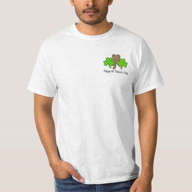 St Saint Patrick s Day Shamrocks  T-Shirt (Front)