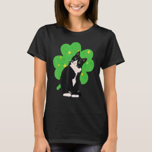 St Saint Patrick's Day Tuxedo Cat Men Women Kids C T-Shirt