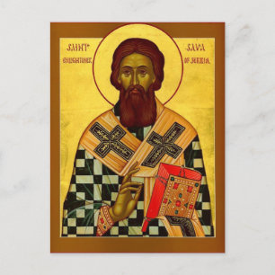 St. Sava, First Archbishop of Serbia Orthodox Icon Postcard
