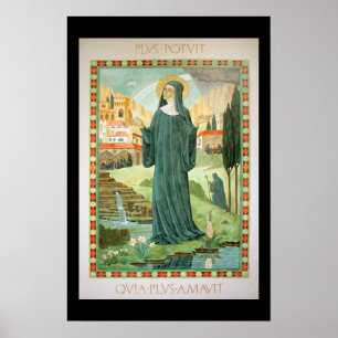 St. Scholastica and Benedict Poster
