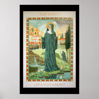 St. Scholastica and Benedict Poster