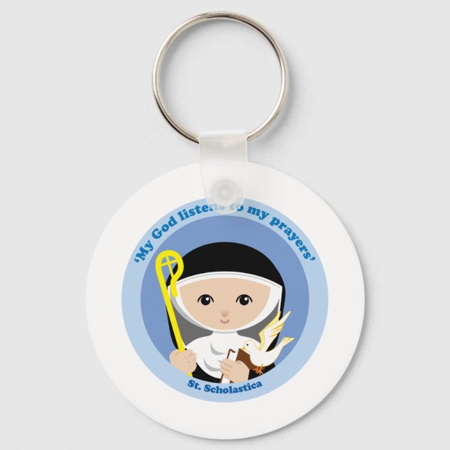 St. Scholastica Key Ring (Front)