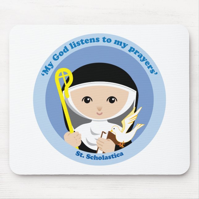 St. Scholastica Mouse Mat (Front)