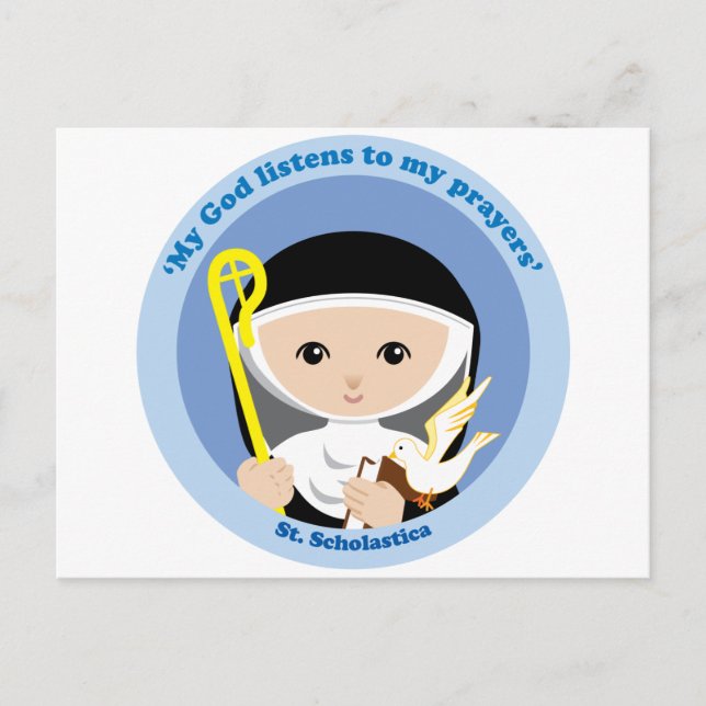 St. Scholastica Postcard (Front)