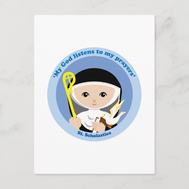 St. Scholastica Postcard (Front)