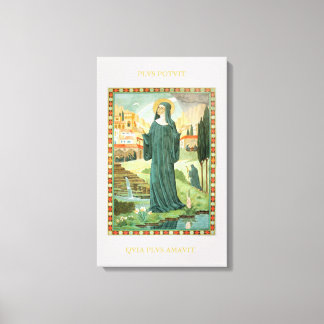 St. Scholastica & St. Benedict Canvas Print